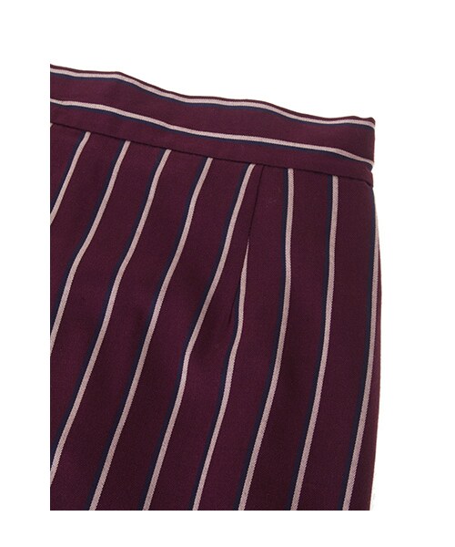 w closet(ダブルクローゼット)の「【A/W】レジメンタルストライプ柄ストレッチタイトスカート(パンツ・レディース・ボルドー/ネイビー・FREE)」の6枚目の写真