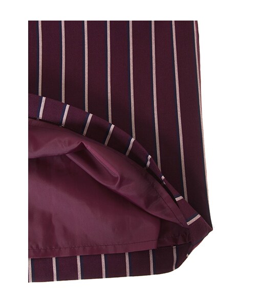 w closet(ダブルクローゼット)の「【A/W】レジメンタルストライプ柄ストレッチタイトスカート(パンツ・レディース・ボルドー/ネイビー・FREE)」の10枚目の写真