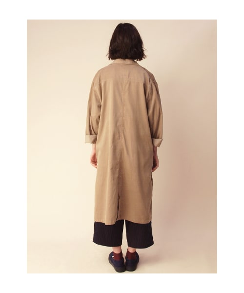 w closet（ダブルクローゼット）の「【A/W】21Wコーデュロイショップコート（トップス・レディース・ミント/ライトベージュ/Dネイビー・FREE）」の6枚目の写真