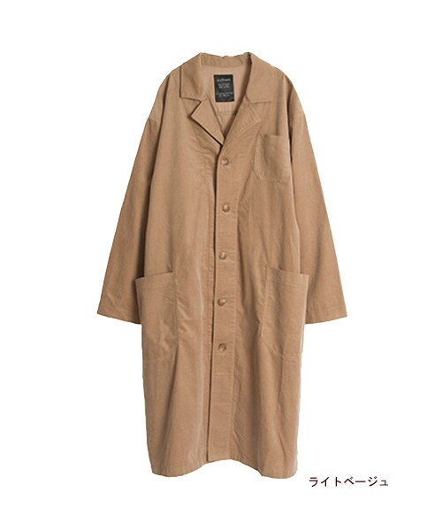 w closet（ダブルクローゼット）の「【A/W】21Wコーデュロイショップコート（トップス・レディース・ミント/ライトベージュ/Dネイビー・FREE）」の3枚目の写真