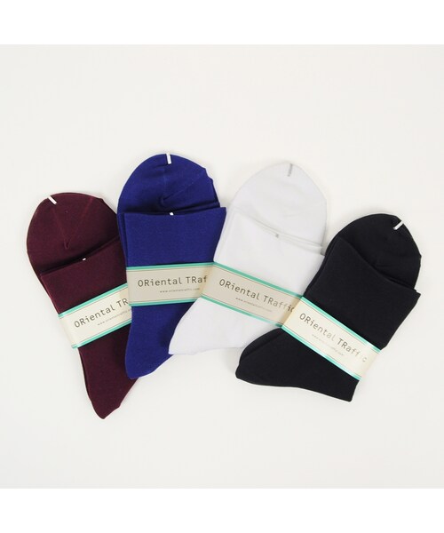 ORiental TRaffic（オリエンタルトラフィック）の「カラーソックス（アクセサリー・レディース・ブラック/ブルー/ホワイト/ワイン・M/L）」の5枚目の写真