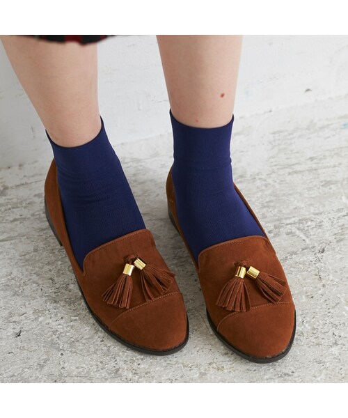 ORiental TRaffic（オリエンタルトラフィック）の「カラーソックス（アクセサリー・レディース・ブラック/ブルー/ホワイト/ワイン・M/L）」の11枚目の写真