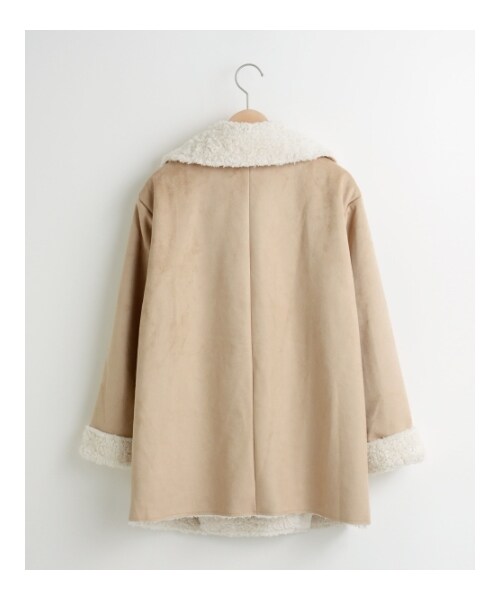 MAJESTIC LEGON（マジェスティックレゴン）の「【予約】○フェイクムートンコート（ジャケット/アウター・レディース・ベージュ/アイボリー/グレージュ・Free）」の6枚目の写真