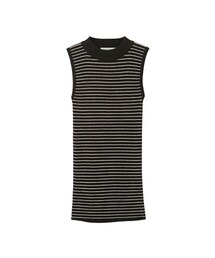 gracegift | 爛漫初秋 韓國圓領針織條紋背心(その他)