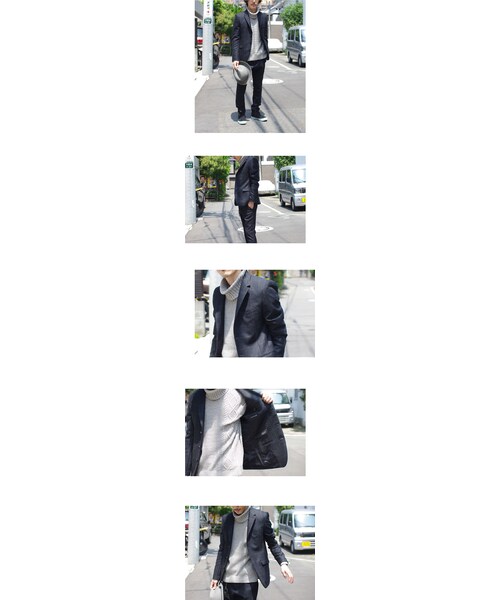 LOUNGE LIZARD（ラウンジリザード）の「WINDOEPEN CHECK 3Bジャケット（フォーマルスーツ/小物・メンズ・CHARCOAL・1[S]/2[M]/3[L]）」の2枚目の写真