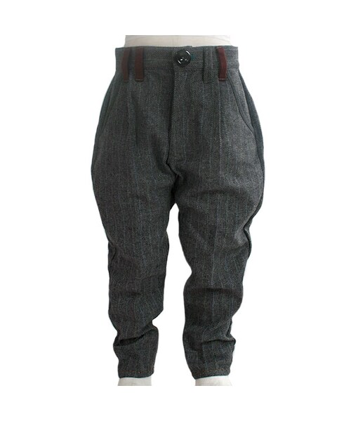 One deux boo（ワンドゥーブー）の「ツイードロングパンツ（パンツ・キッズ・グレー・90cm/100cm/110cm/120cm/130cm）」の2枚目の写真