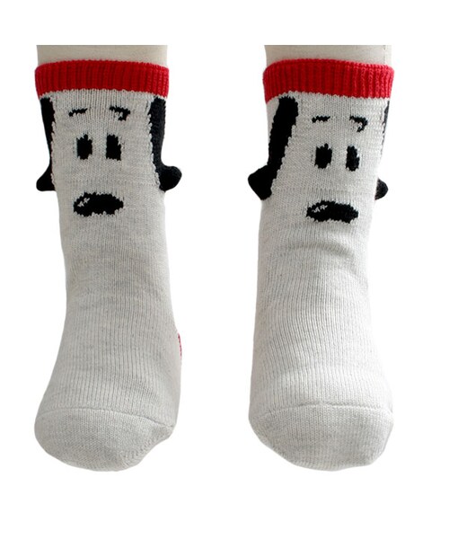 One deux boo(ワンドゥーブー)の「SNOOPYソックス(レッグウェア・キッズ・オフホワイト・XS)」の2枚目の写真