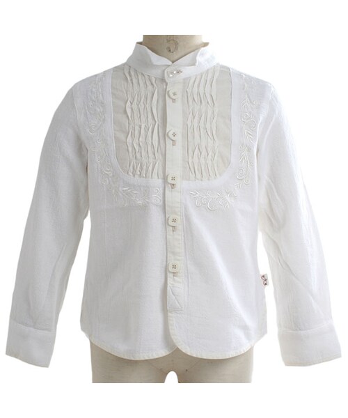 One deux boo（ワンドゥーブー）の「ロングスリーブシャツ（トップス・キッズ・オフホワイト・90cm/100cm/110cm/120cm/130cm）」の2枚目の写真