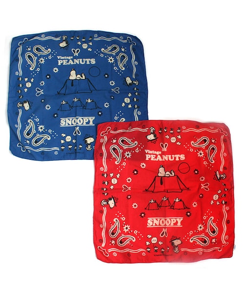 One deux boo（ワンドゥーブー）の「バンダナ（ビーグル・スカウト柄 ）（ファッション雑貨・キッズ・ネイビー/レッド・Free Size）」の3枚目の写真