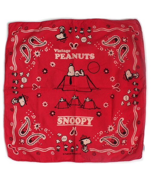 One deux boo（ワンドゥーブー）の「バンダナ（ビーグル・スカウト柄 ）（ファッション雑貨・キッズ・ネイビー/レッド・Free Size）」の2枚目の写真