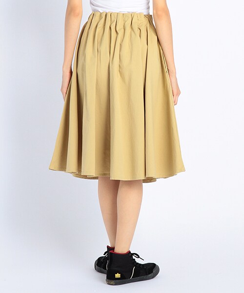 DOUBLE NAME(ダブルネーム)の「インベルレスギャザースカート(スカート・ネイビー/グリーン/イエロー/ブラウン・FREE)」の6枚目の写真