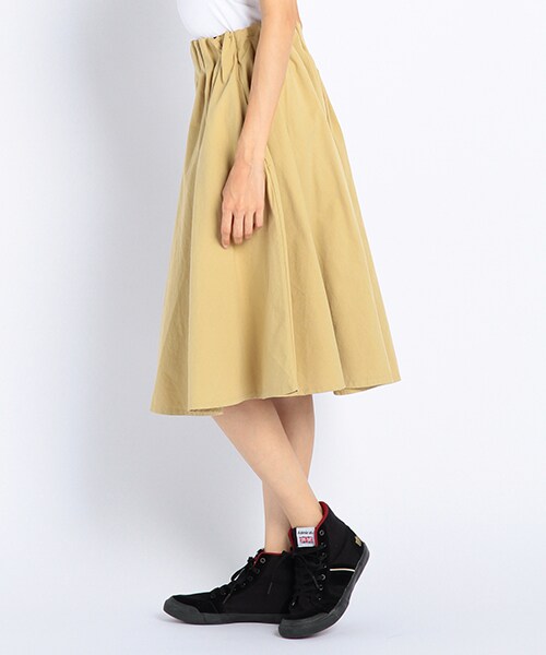 DOUBLE NAME(ダブルネーム)の「インベルレスギャザースカート(スカート・ネイビー/グリーン/イエロー/ブラウン・FREE)」の5枚目の写真