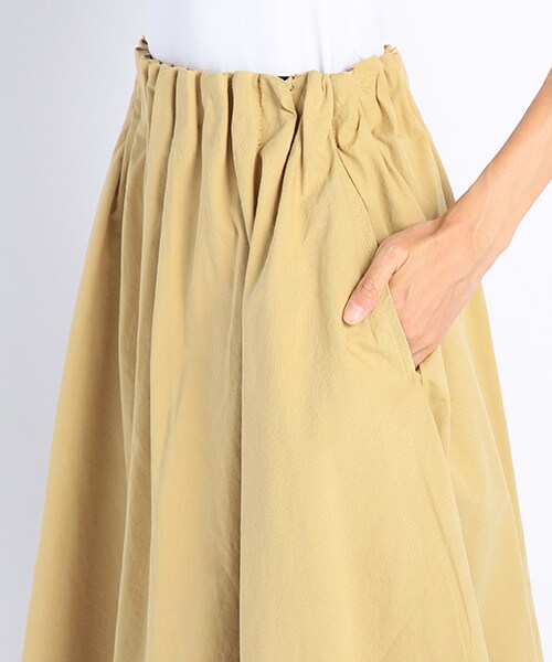 DOUBLE NAME(ダブルネーム)の「インベルレスギャザースカート(スカート・ネイビー/グリーン/イエロー/ブラウン・FREE)」の7枚目の写真