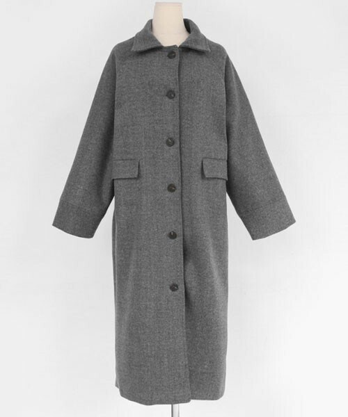 DHOLIC（ディーホリック）の「ラグランスリーブボクシーロングコート（その他アウター・レディース・ブラウン/グリーン/ブラック/グレー/ベージュ/その他・FREE）」の3枚目の写真