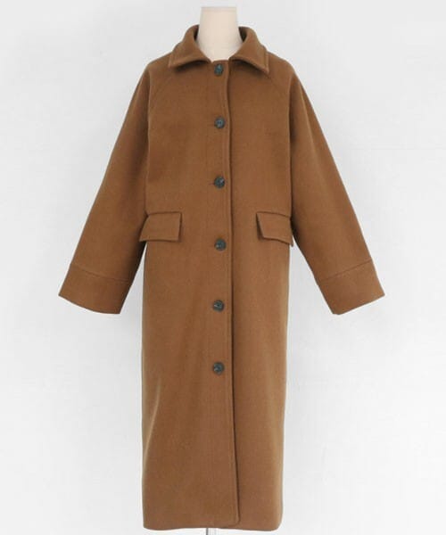 DHOLIC（ディーホリック）の「ラグランスリーブボクシーロングコート（その他アウター・レディース・ブラウン/グリーン/ブラック/グレー/ベージュ/その他・FREE）」の6枚目の写真