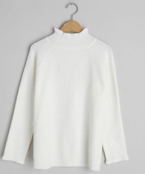 DHOLIC（ディーホリック）の「フリルネックラグランニット（ニット/セーター・レディース・ブラック/ホワイト/グレー/その他・FREE）」の2枚目の写真