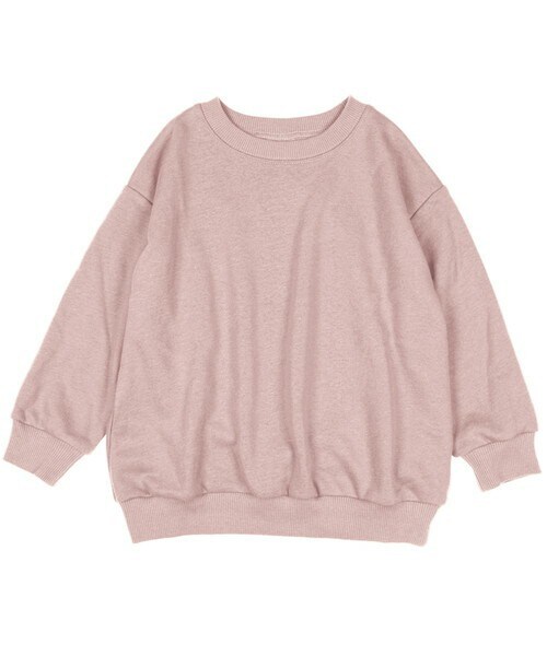 T>>2(ティーツー)の「無地トレーナー(スウェット・レディース・04.カーキ/01.ベージュ/02.ピンク/03.イエロー/05.ブラウン/06.グレーブルー/07.杢グレー/08.ブラック・80-150/M(ママサイズ)/L(パパサイズ))」の8枚目の写真