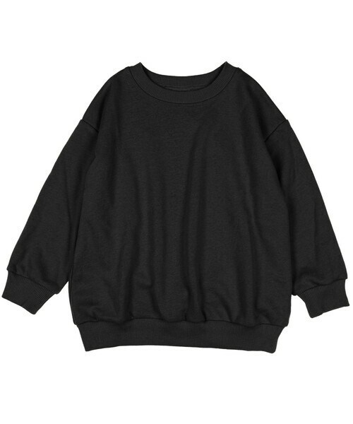 T>>2(ティーツー)の「無地トレーナー(スウェット・レディース・04.カーキ/01.ベージュ/02.ピンク/03.イエロー/05.ブラウン/06.グレーブルー/07.杢グレー/08.ブラック・80-150/M(ママサイズ)/L(パパサイズ))」の2枚目の写真