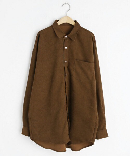 DHOLIC（ディーホリック）の「ポケットルーズフィットシャツ（シャツ/ブラウス・レディース・ホワイト/ブラウン/その他/グリーン/ブラック/ベージュ・FREE）」の3枚目の写真