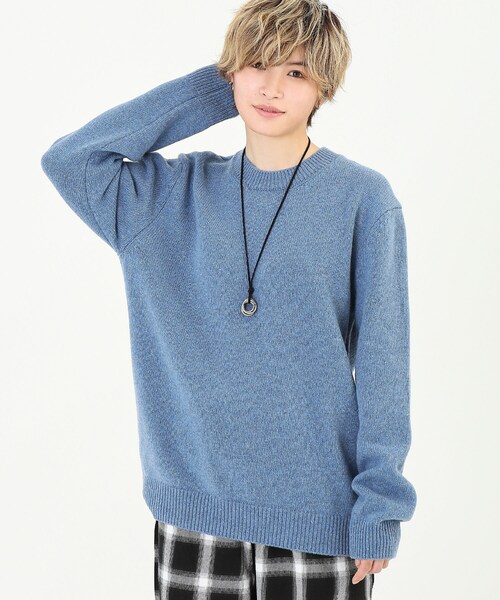 BOYSHE（ボーイシー）の「プレミアムラム クルーネックニット ディープ