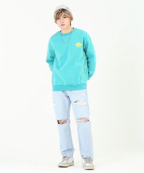 BOYSHE（ボーイシー）の「Merci 裏起毛スウェット　ミント（スウェット・レディース・その他）」の2枚目の写真