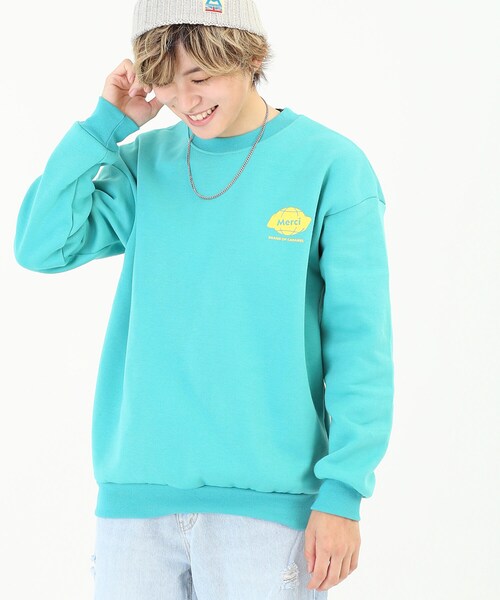 BOYSHE（ボーイシー）の「Merci 裏起毛スウェット　ミント（スウェット・レディース・その他）」の3枚目の写真