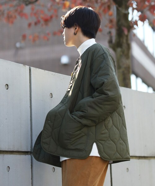 BOYSHE(ボーイシー)の「キルトショートブルゾン カーキ(ブルゾン・レディース・その他)」の5枚目の写真