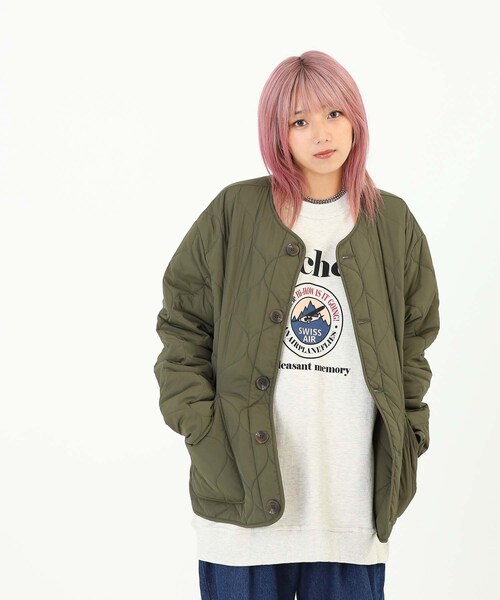 BOYSHE(ボーイシー)の「キルトショートブルゾン カーキ(ブルゾン・レディース・その他)」の12枚目の写真