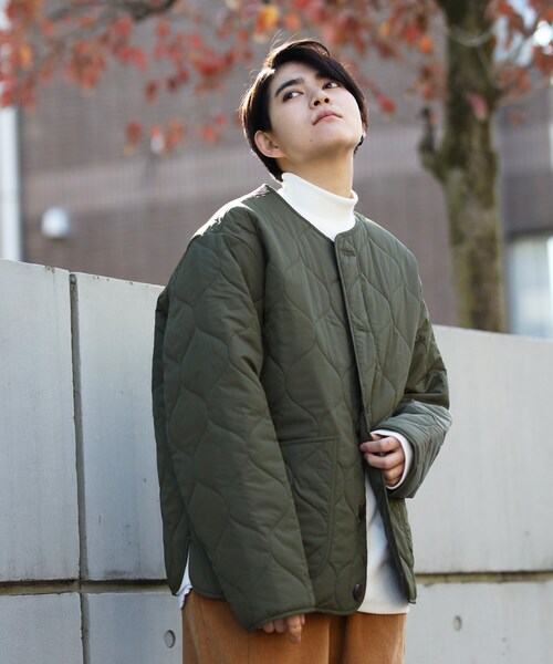 BOYSHE(ボーイシー)の「キルトショートブルゾン カーキ(ブルゾン・レディース・その他)」の2枚目の写真