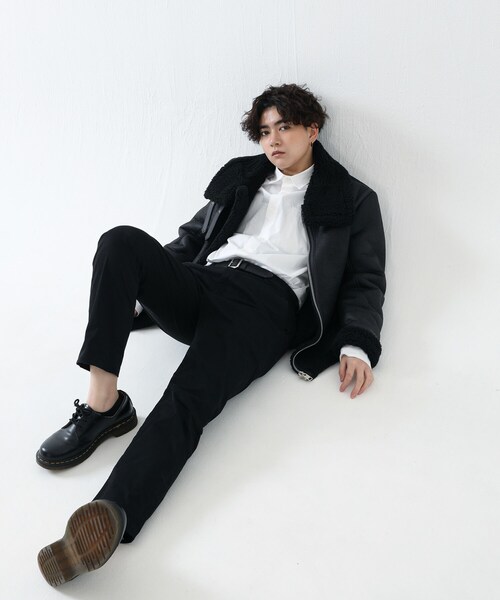 BOYSHE（ボーイシー）の「テーパード ストレッチ チノパンツ　ブラック（チノパンツ・レディース・その他）」の5枚目の写真