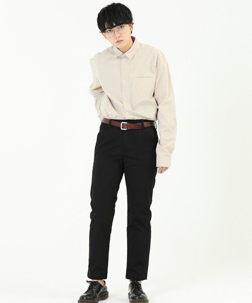 BOYSHE（ボーイシー）の「テーパード ストレッチ チノパンツ　ブラック（チノパンツ・レディース・その他）」の7枚目の写真