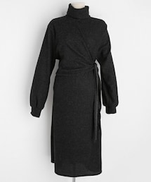 DHOLIC | 起毛タートルネックラップワンピース(ワンピース)