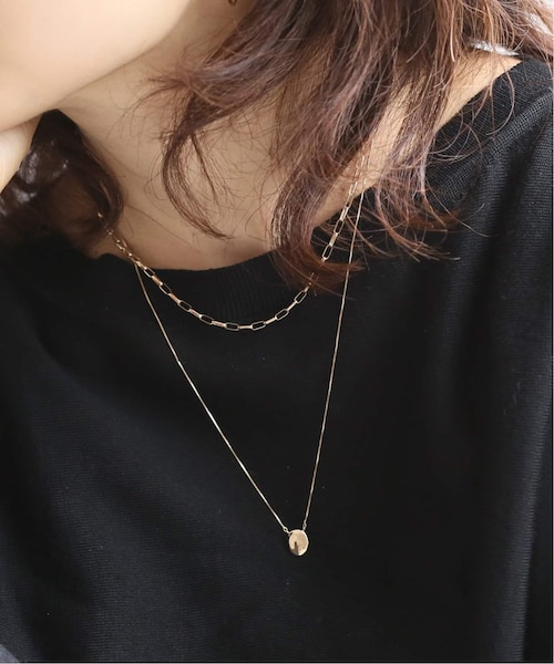 追加》10mmオーバルニュアンスモチーネックレス K10（ネックレス