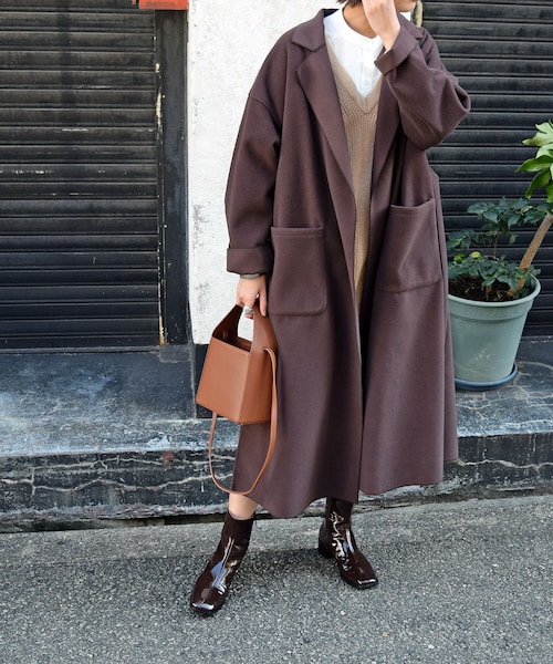 no brand（ノーブランド）の「メルトンチェスターコート（チェスターコート・レディース・その他）」の6枚目の写真