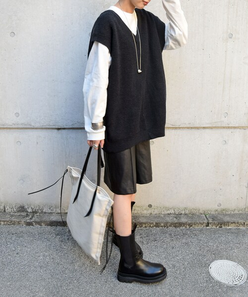 no brand（ノーブランド）の「バックレースアップニットベスト（ニット/セーター・レディース・その他）」の7枚目の写真