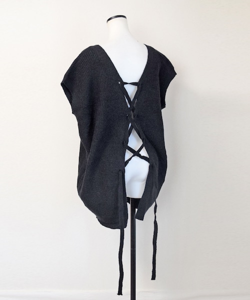 no brand（ノーブランド）の「バックレースアップニットベスト（ニット/セーター・レディース・その他）」の13枚目の写真