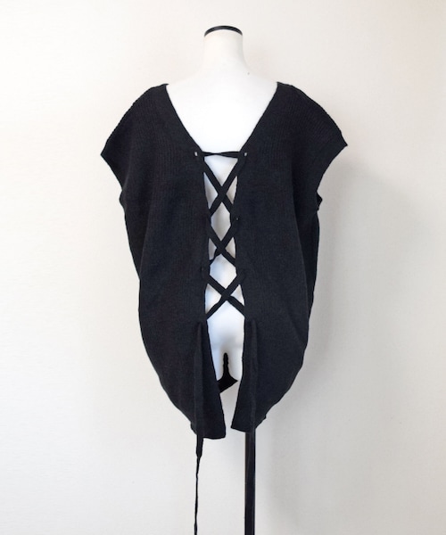 no brand（ノーブランド）の「バックレースアップニットベスト（ニット/セーター・レディース・その他）」の15枚目の写真