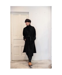 美品☆JUHA ベルテッドオーバーコート 21AW サイズ4 JUHA】STUDIOUS別注 BELTED OVER COAT（チェスターコート