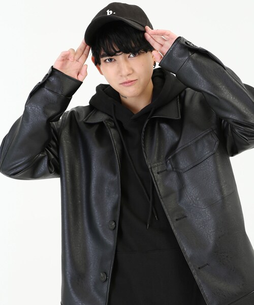 BOYSHE(ボーイシー)の「フェイクレザー BIGジャケット(その他アウター・レディース・その他)」の8枚目の写真