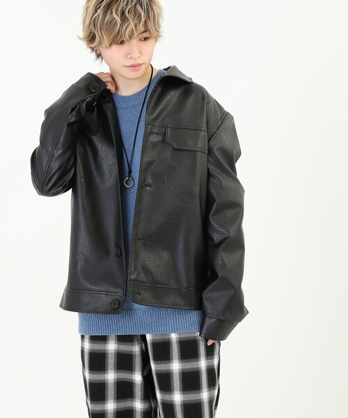 BOYSHE(ボーイシー)の「フェイクレザー BIGジャケット(その他アウター・レディース・その他)」の12枚目の写真