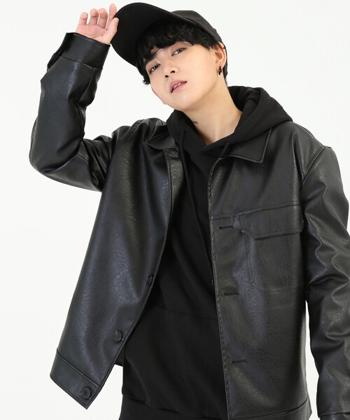 BOYSHE(ボーイシー)の「フェイクレザー BIGジャケット(その他アウター・レディース・その他)」の7枚目の写真