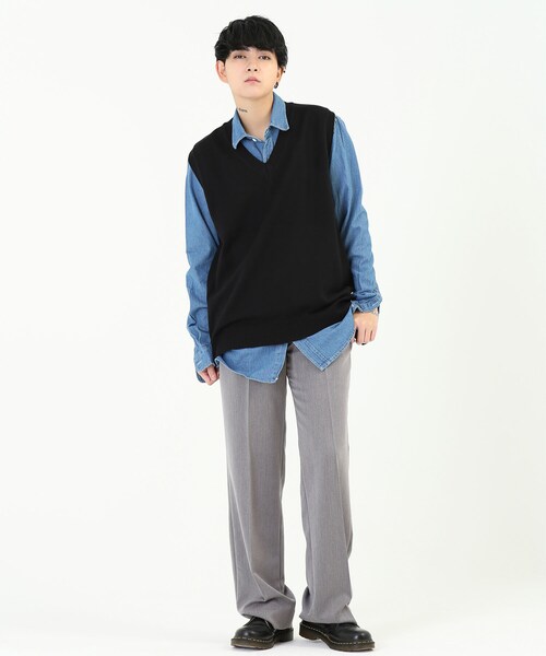 BOYSHE（ボーイシー）の「デニムロングシャツ　ブルー（シャツ/ブラウス・レディース・その他）」の6枚目の写真