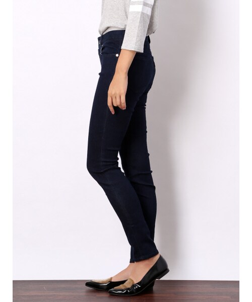 MYSELF ABAHOUSE（マイセルフアバハウス）の「ストレッチデニムスキニー1/2（パンツ・レディース・ブラック/ネイビー・S/M/L）」の4枚目の写真