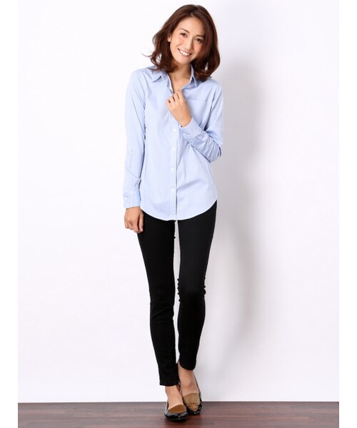 MYSELF ABAHOUSE（マイセルフアバハウス）の「ストレッチデニムスキニー1/2（パンツ・レディース・ブラック/ネイビー・S/M/L）」の10枚目の写真