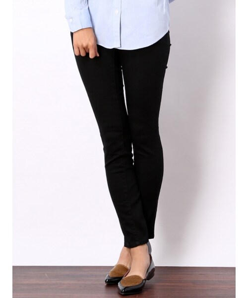 MYSELF ABAHOUSE（マイセルフアバハウス）の「ストレッチデニムスキニー1/2（パンツ・レディース・ブラック/ネイビー・S/M/L）」の3枚目の写真