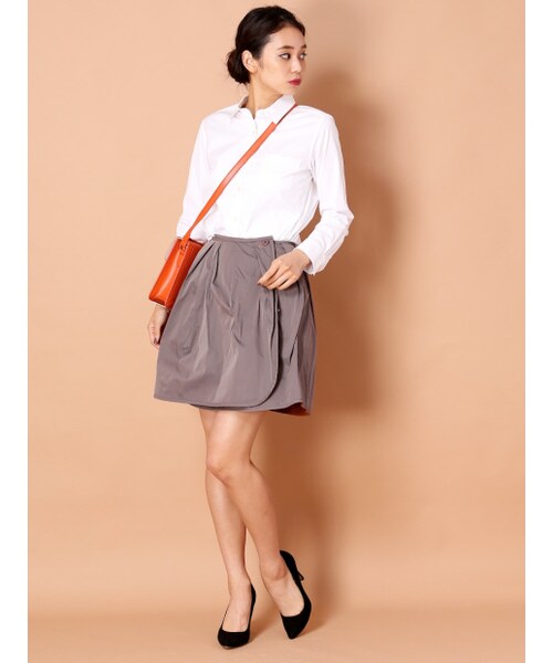 Rouge vif la cle（ルージュヴィフラクレ）の「ラップリバーシブルスカート【予約】【mamagirl秋号P.67掲載】（その他・レディース・ブラック/パーシモン/ビリジアン・34/36/38）」の14枚目の写真