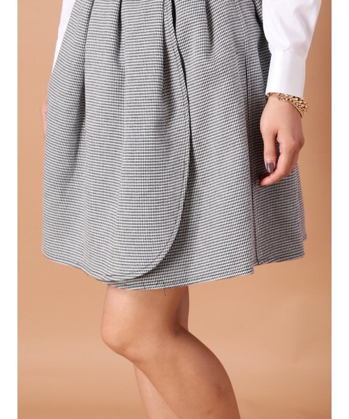 Rouge vif la cle（ルージュヴィフラクレ）の「ラップリバーシブルスカート【予約】【mamagirl秋号P.67掲載】（その他・レディース・ブラック/パーシモン/ビリジアン・34/36/38）」の8枚目の写真