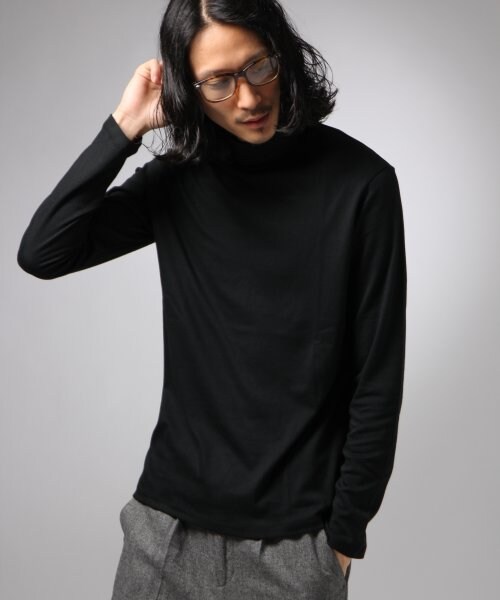 HARE（ハレ）の「タートルネックカットソー（トップス・メンズ・ホワイト×ブラック/オフホワイト/ブラック・S/M）」の3枚目の写真