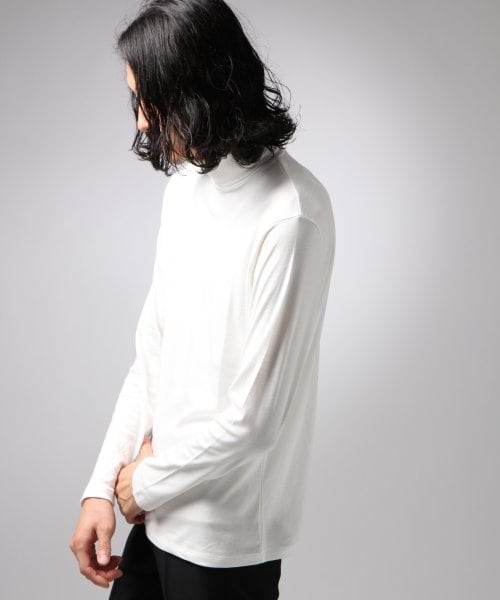 HARE（ハレ）の「タートルネックカットソー（トップス・メンズ・ホワイト×ブラック/オフホワイト/ブラック・S/M）」の4枚目の写真