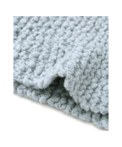 KBF（ケイビーエフ）の「ガーター編みBIGガウン（ジャケット/アウター・レディース・L.GREEN/L.BLUE/OFF・one）」の22枚目の写真